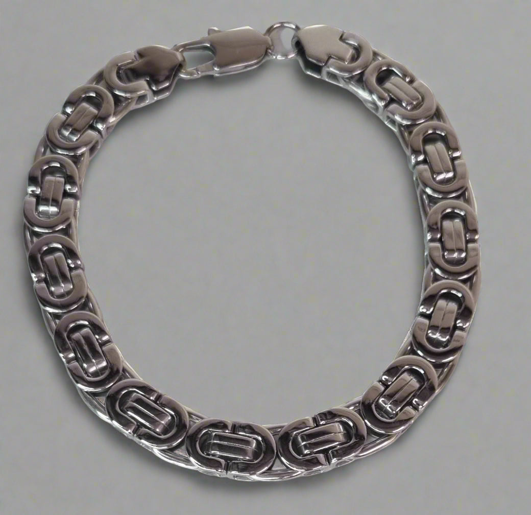 Stál armband konungs mynstur