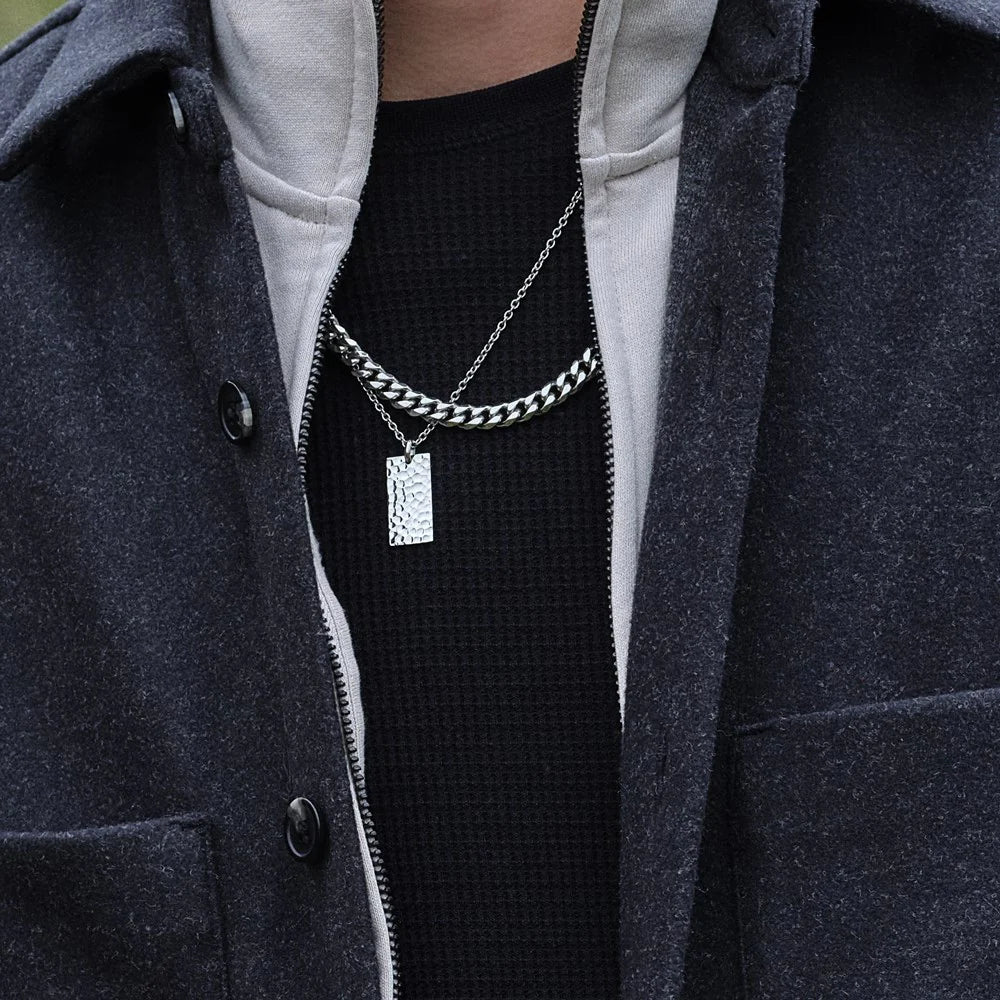 Stál hálskeðja flöt