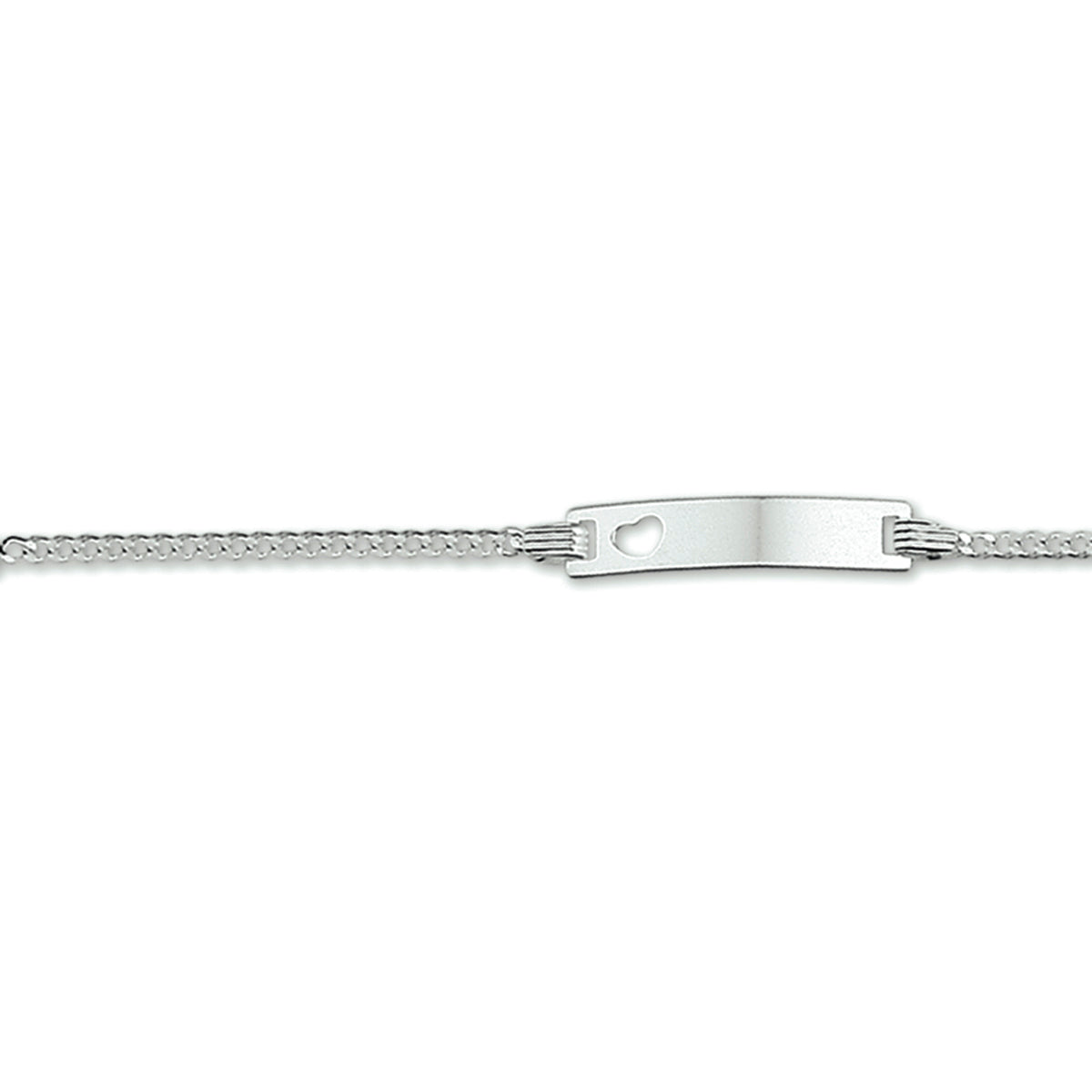 Silfur barna armband hjarta