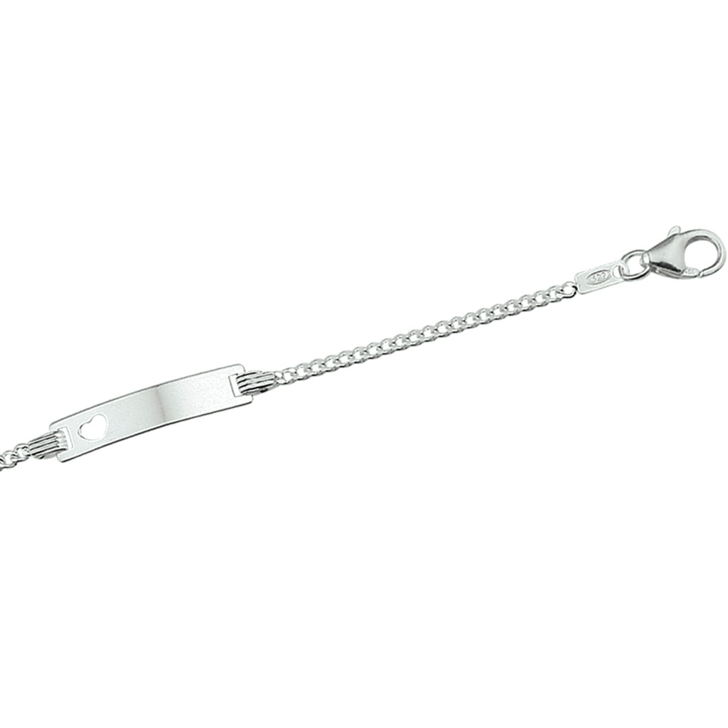 Silfur barna armband hjarta