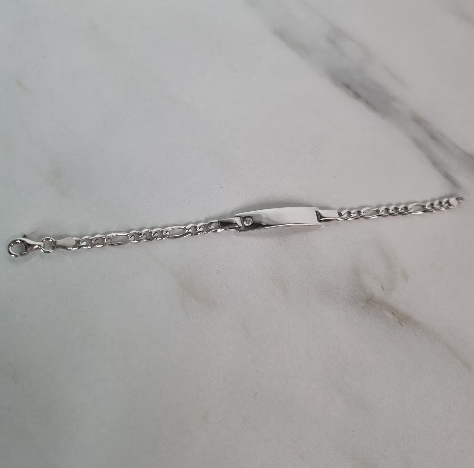 Silfur barna armband með zirkon BA-186