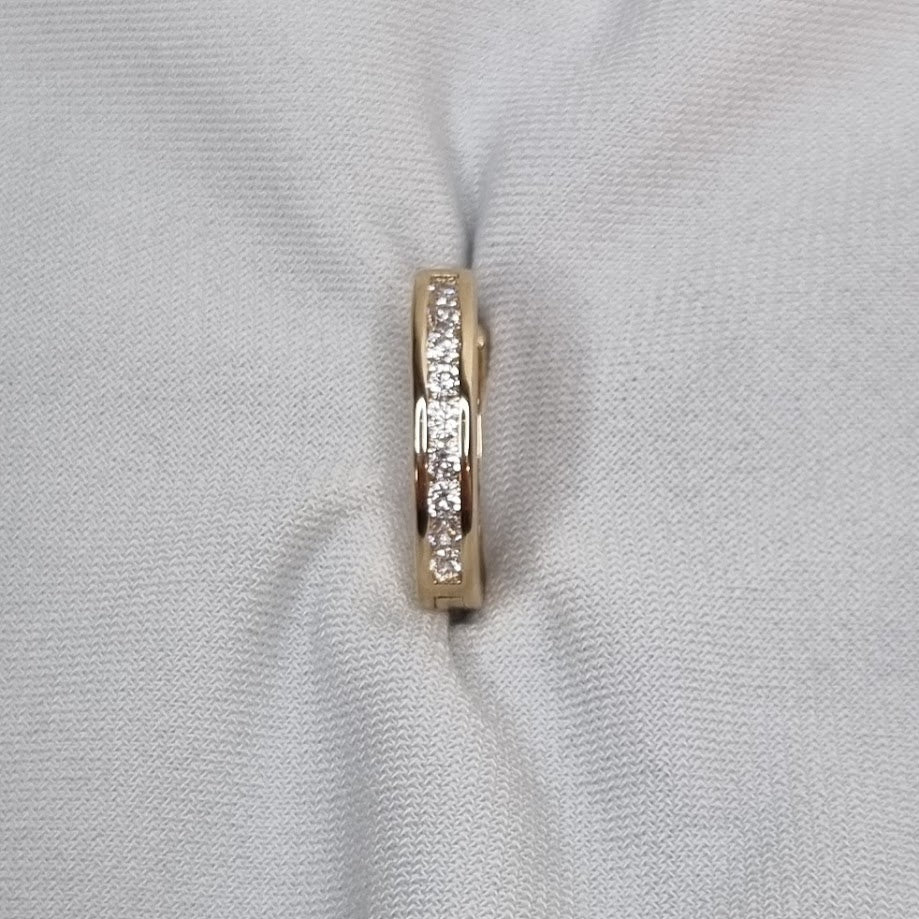 18kt gullhúðaðir eyrnalokkar með zirkonsteinum no: 2612010