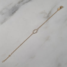 18kt gullhúðað armband með zirkon no: 97404518