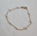 18kt gullhúðað armband með kúlum no: 92001518