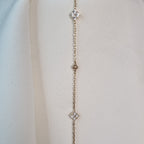 18kt gullhúðað armband með zirkon tíglum  no: 97409718