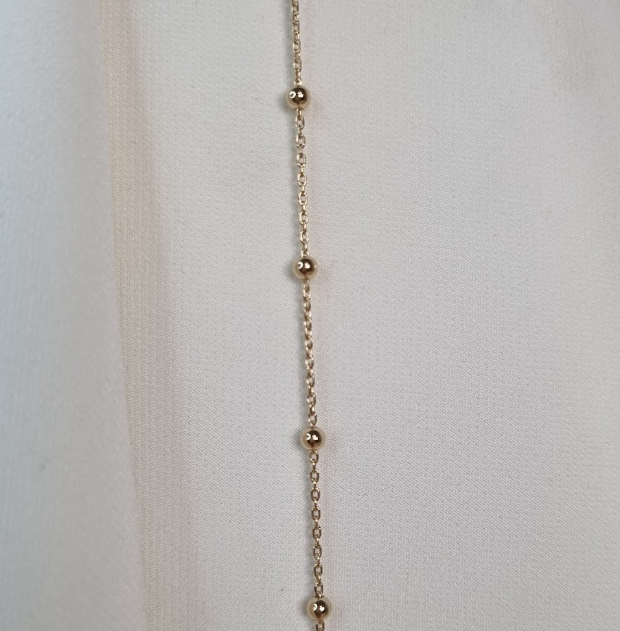 18kt gullhúðað armband með kúlum no: 92001518