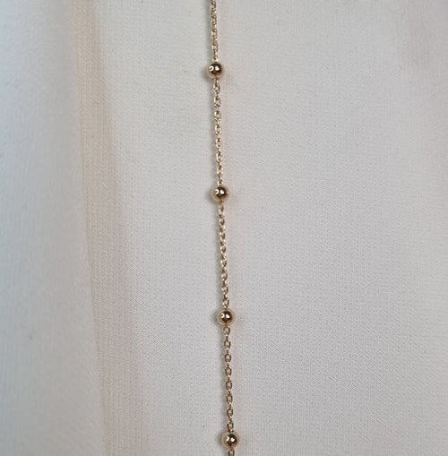 18kt gullhúðað armband með kúlum no: 92001518