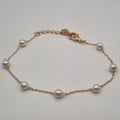 18kt gullhúðað armband með perlum no: 97373618