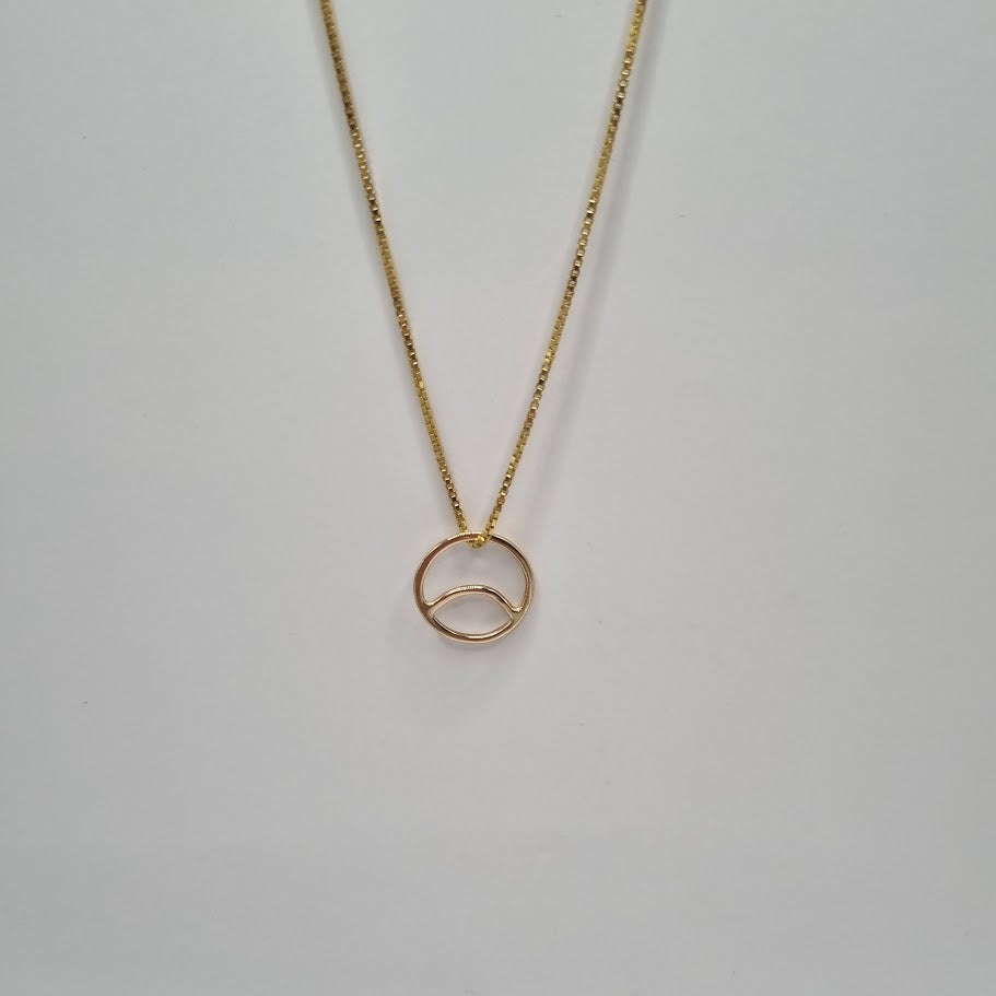 Gull hálsmen hringur