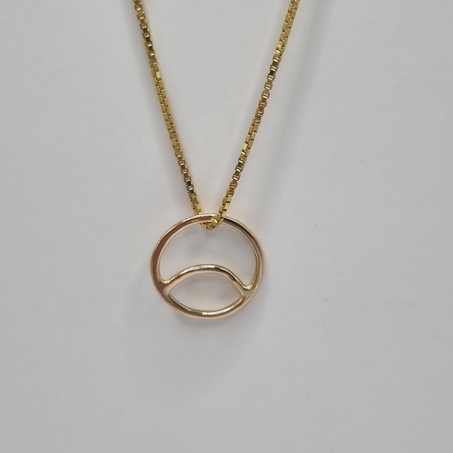 Gull hálsmen hringur