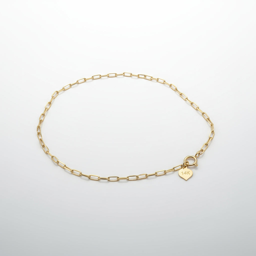 Gull armband fínir hlekkir