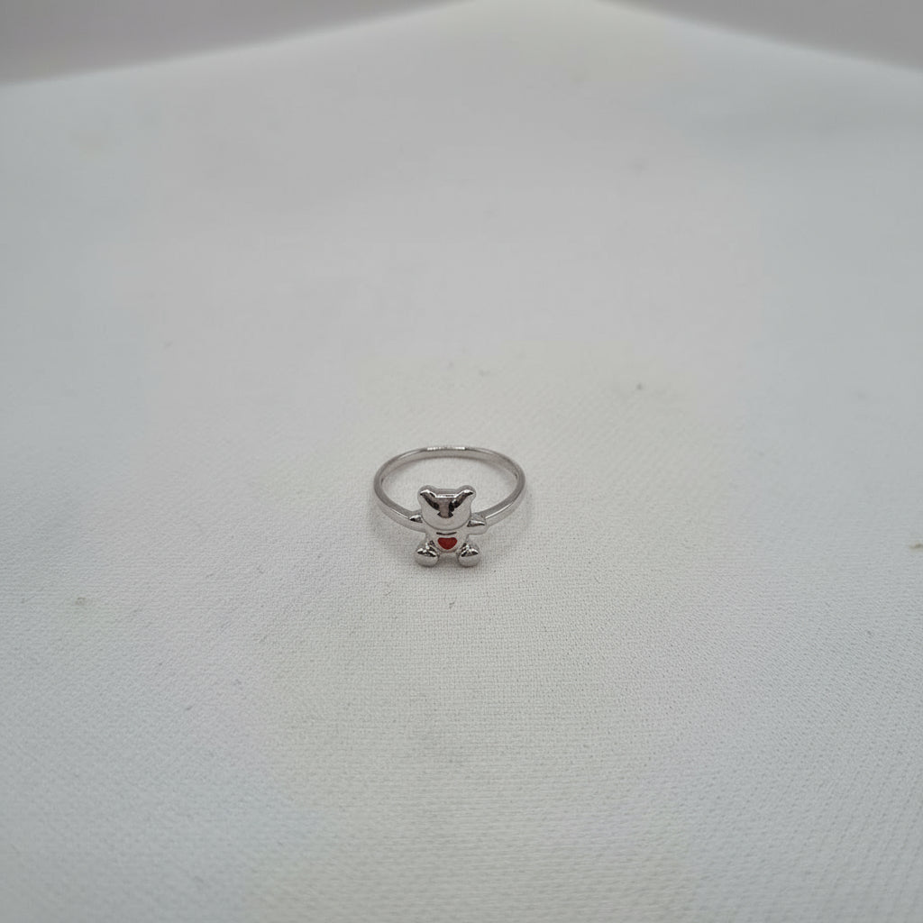 Silfur hringur með bangsa