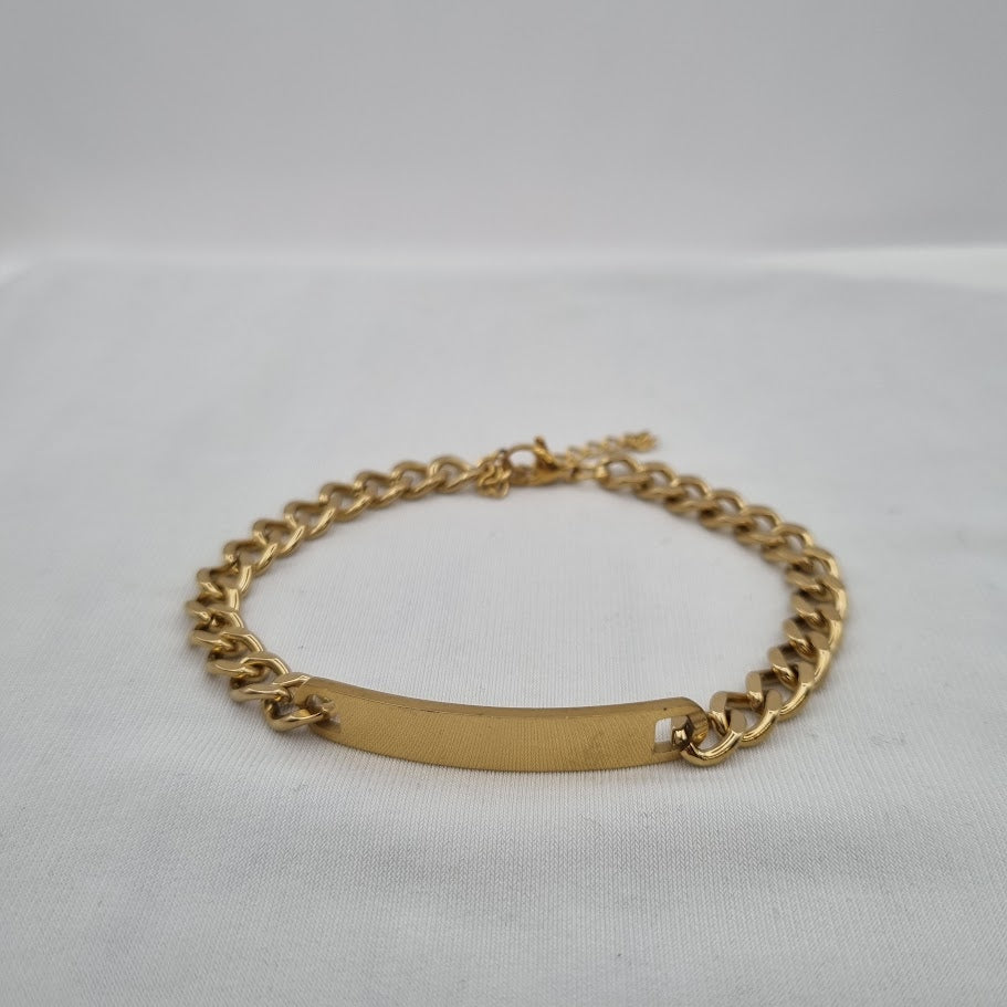 Gullhúðað stál armband 7mm