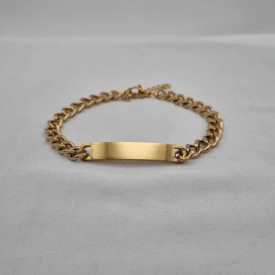 Gullhúðað stál armband 7mm