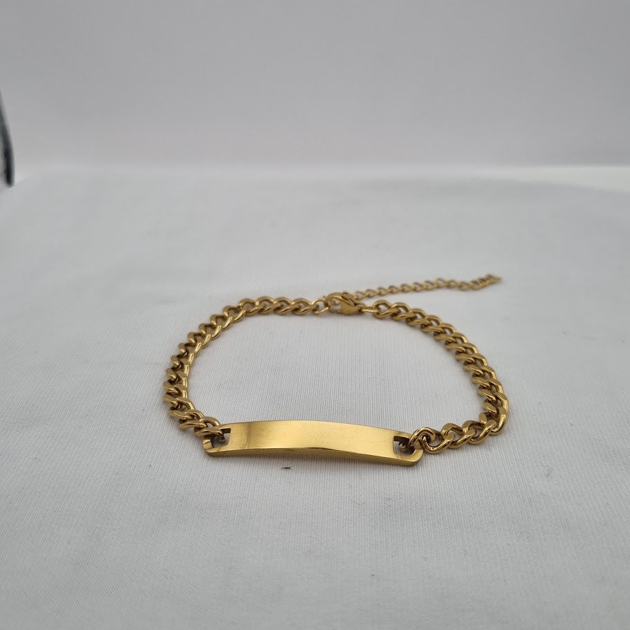 Gullhúðað stál armband 6mm