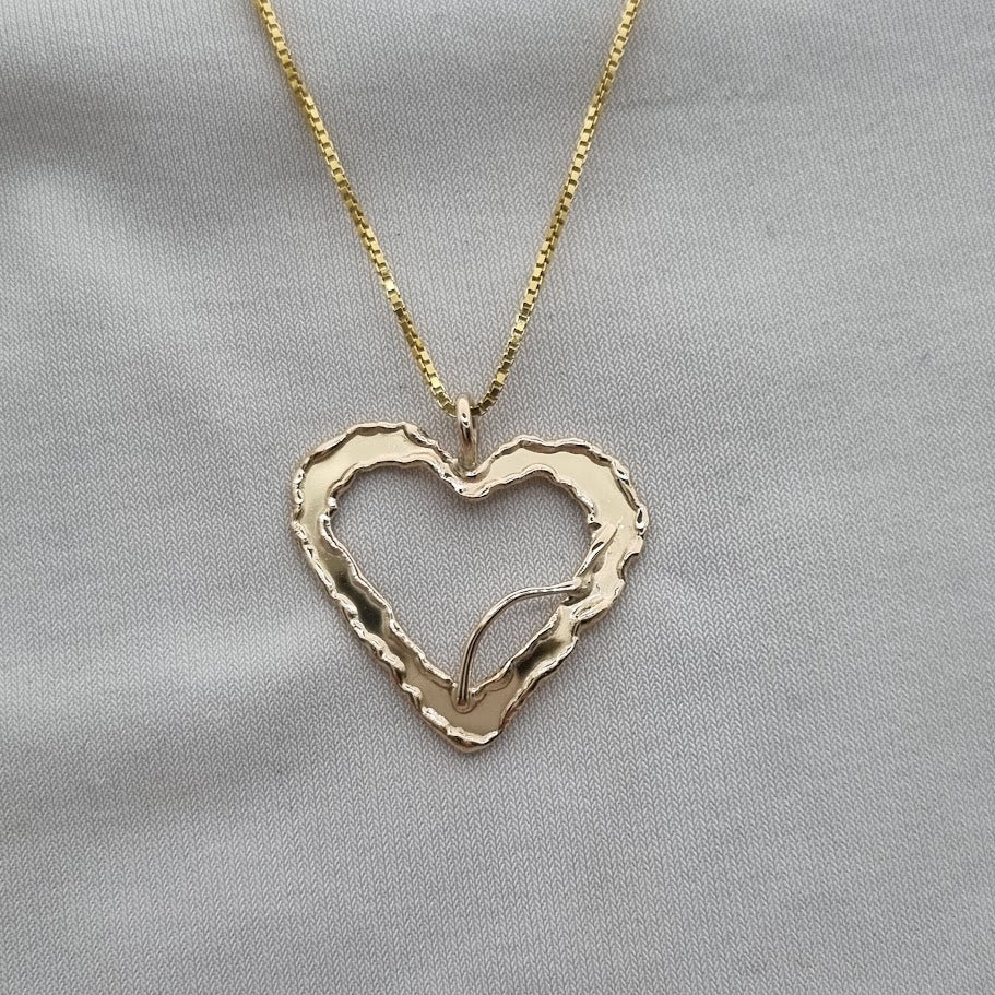 Gull hálsmen hjarta No 5