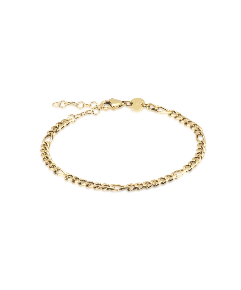 Gullhúðað figaro armband