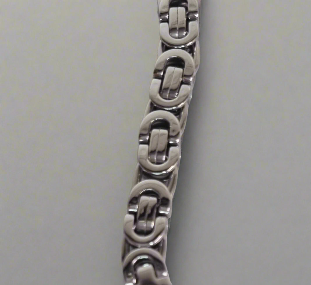 Stál armband konungs mynstur