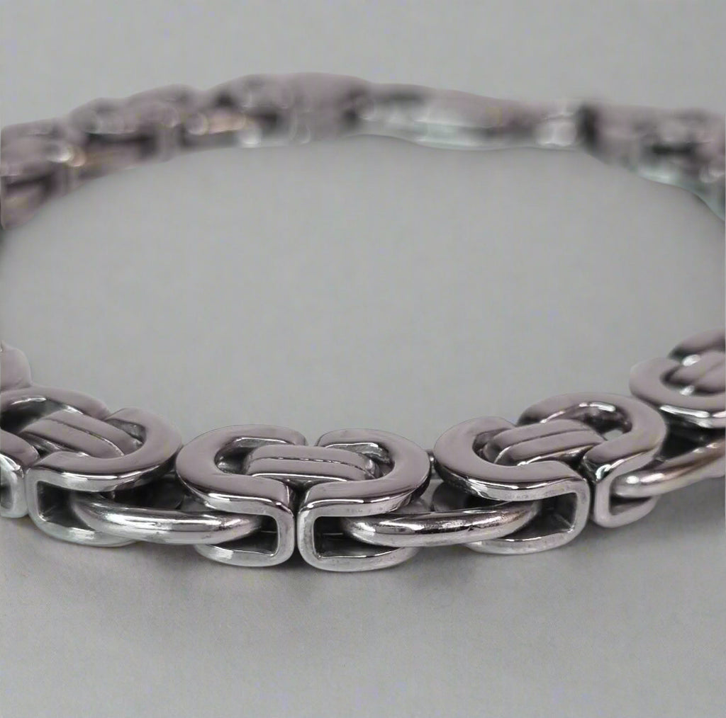 Stál armband konungs mynstur