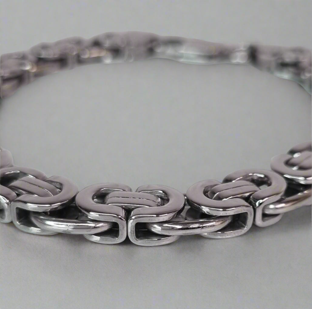 Stál armband konungs mynstur