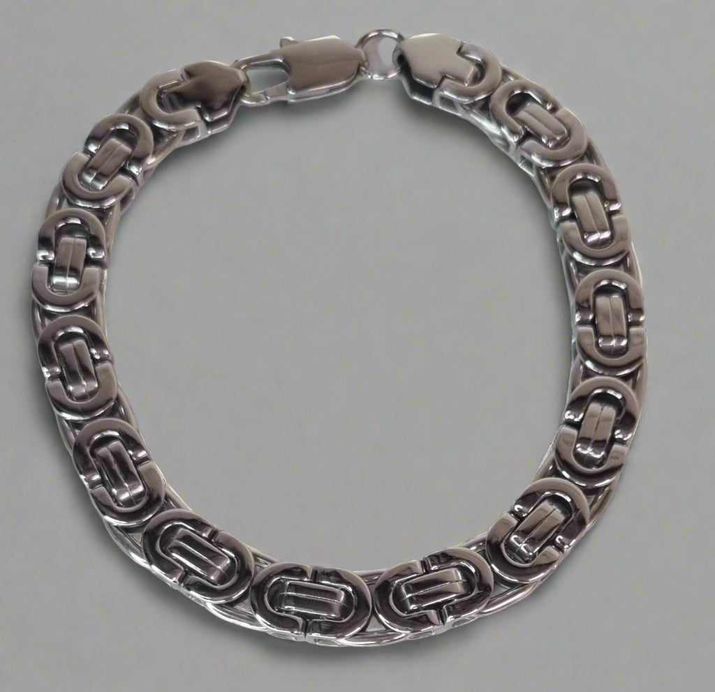 Stál armband konungs mynstur