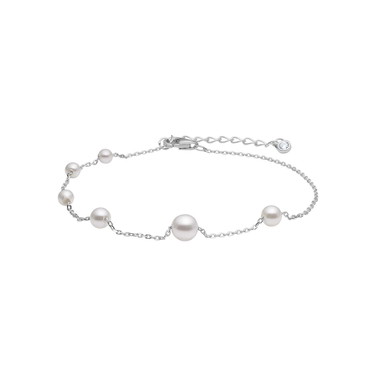 Silfur armband með perlum