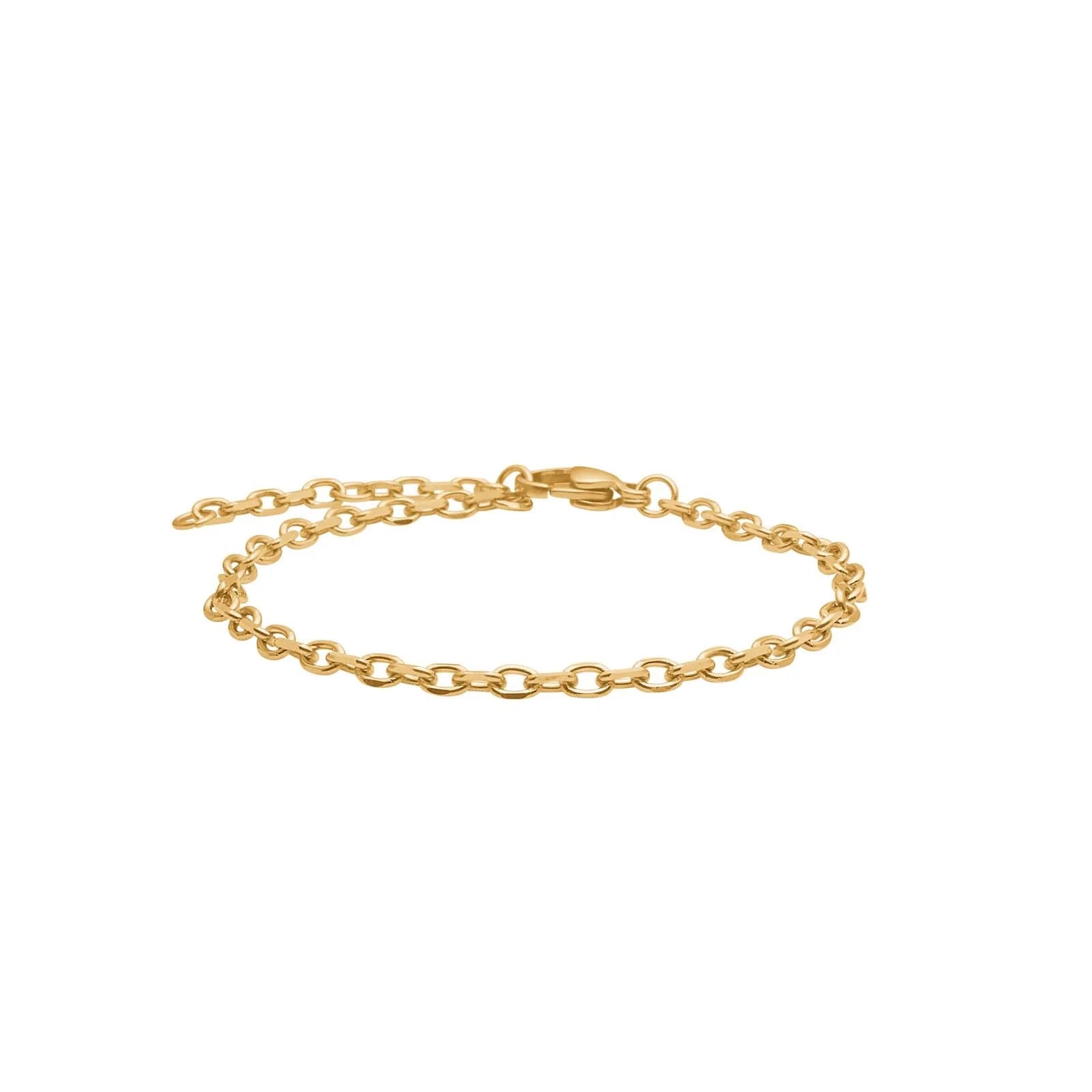 Gullhúðað stál armband Anchor