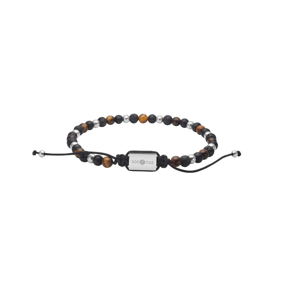 Perlu armband með þremur gerðum af perlum