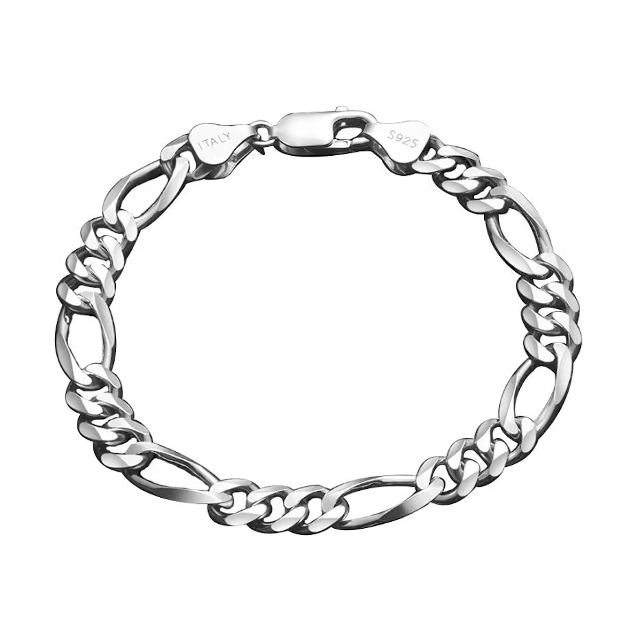 Silfur figaro armband