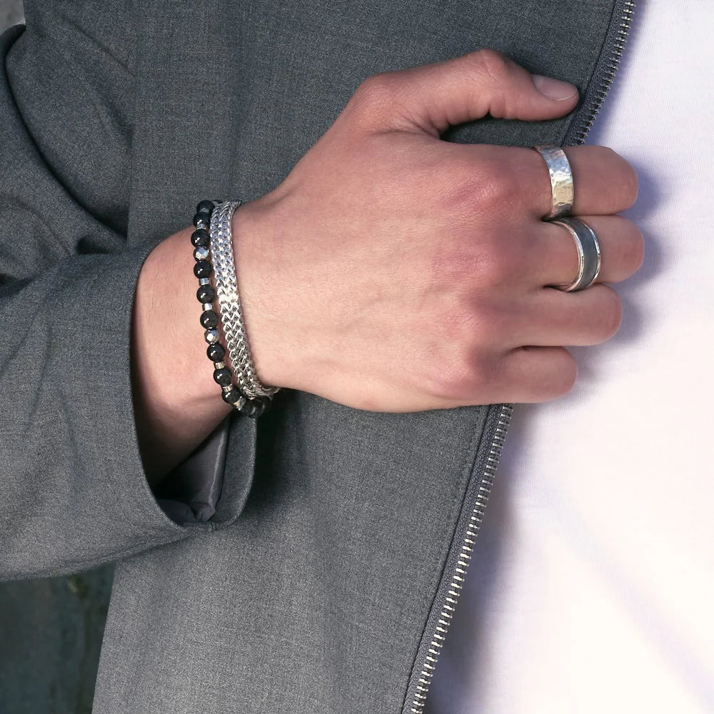 Stál armband fílabeins munstur