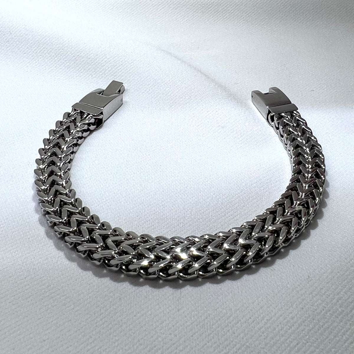 Herra stál armband W-laga